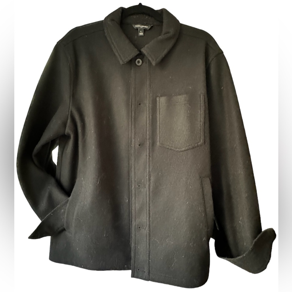 Mens Banana Republic black button down shacket
